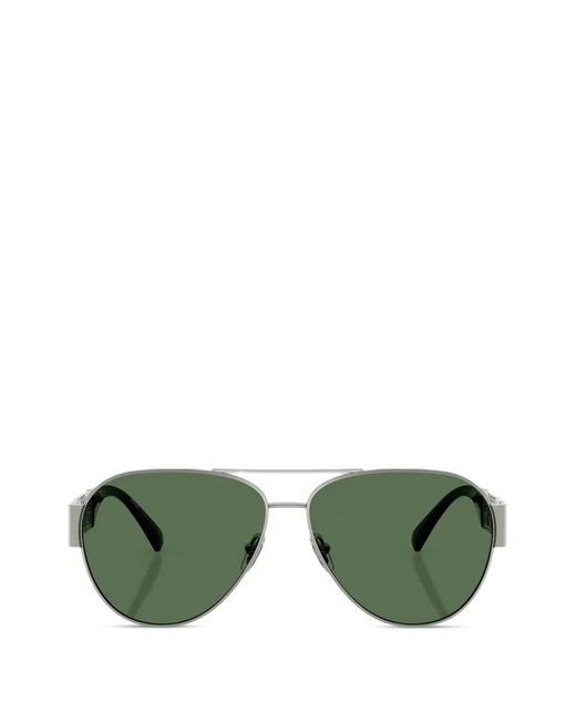 Versace Green Greca Pilot Sunglasses for men