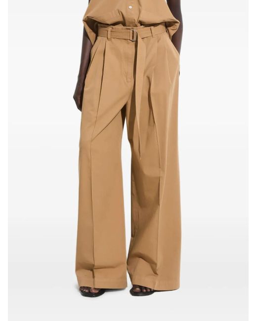 Pantaloni Paradisa A Pieghe Con Cintura di Christian Wijnants in Natural