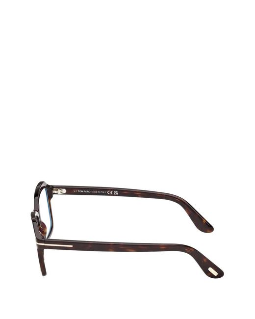 Tom Ford Brown Rectangle-Frame Glasses
