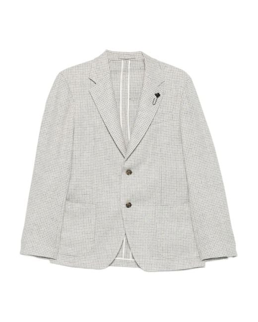 Blazer a cuadros Lardini de hombre de color White