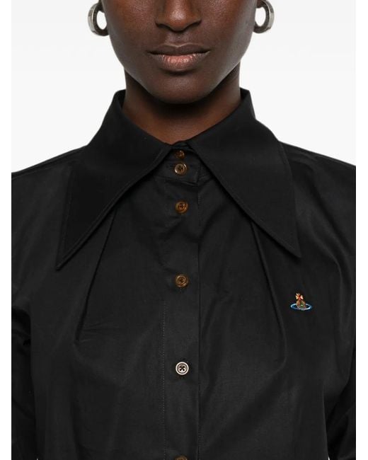 Vivienne Westwood Black Violin Orb-Embroidered Shirt