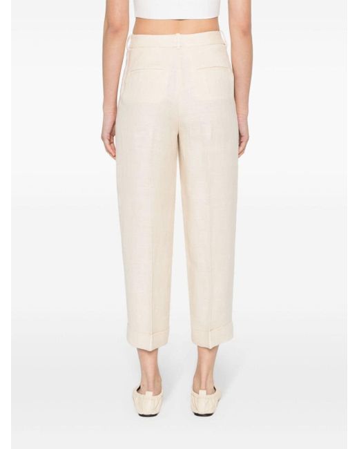 Pantalones ajustados de talle medio Peserico de color White