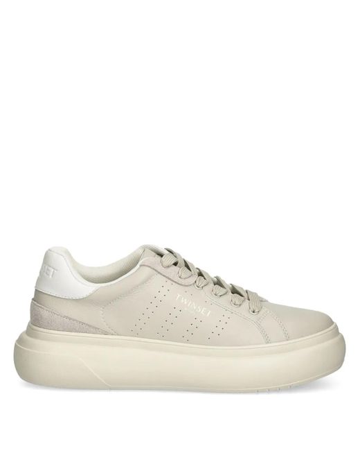 Twinset Natural Leather Sneakers