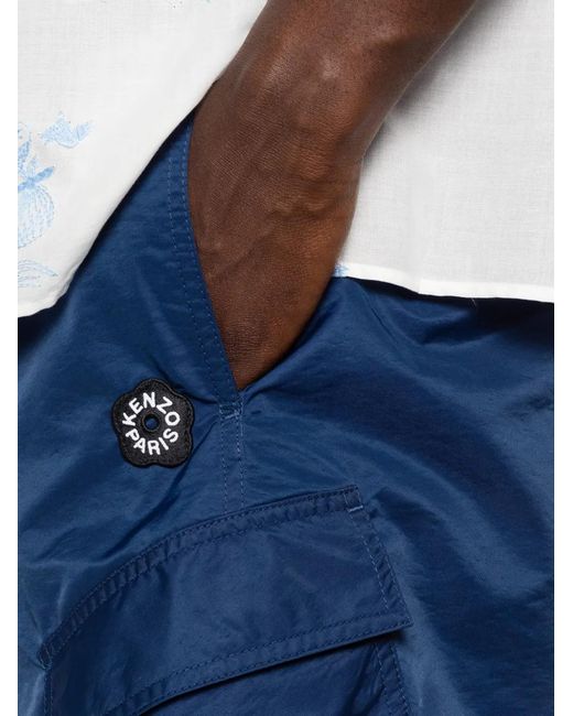KENZO Shorts Mit Logo-Patch in Blue für Herren