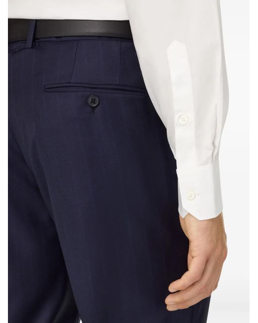 Chemise À Col Italien Boggi pour homme en coloris White