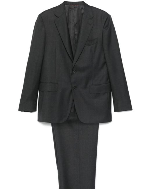 Canali Black Single-Breasted Suit for men