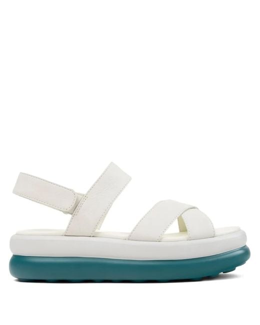 Camper White Cross Strap Pelotas Flota Up Sandals