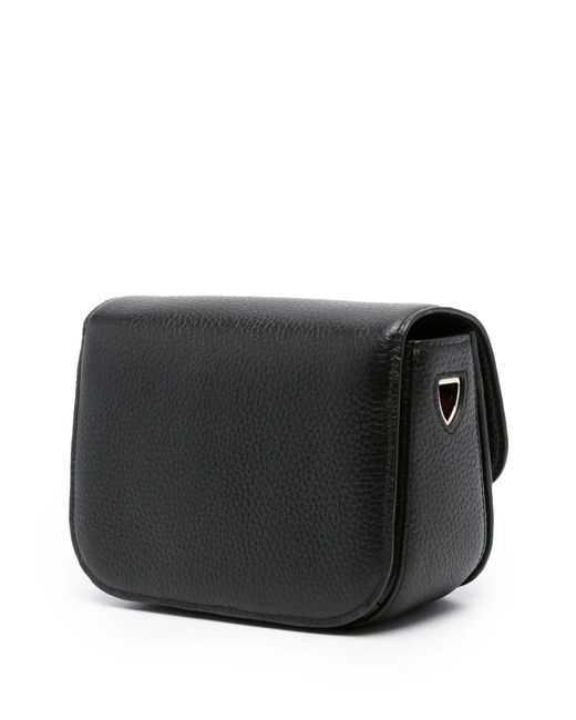 Aspinal Black Ella Leather Crossbody Bag