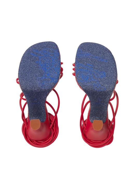Burberry Red Leather Sandals
