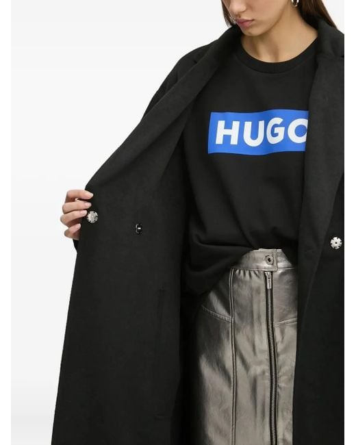 HUGO ベルテッド ラペルコート Black