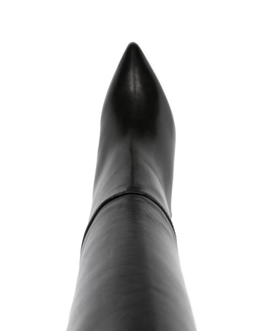 Thea Mika Black Stiefel mit Blockabsatz 80mm