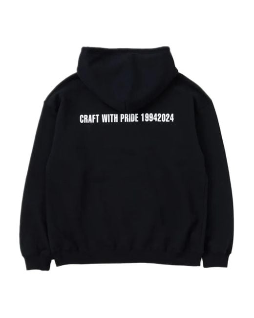 Neighborhood Black Embroidered-patch Hoodie for men