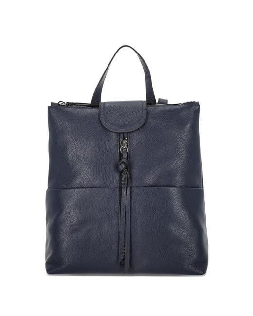 Gianni Chiarini Blue Zip-Fastening Backpack