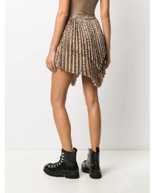 WANDERING Natural Layered Pleated Skirt