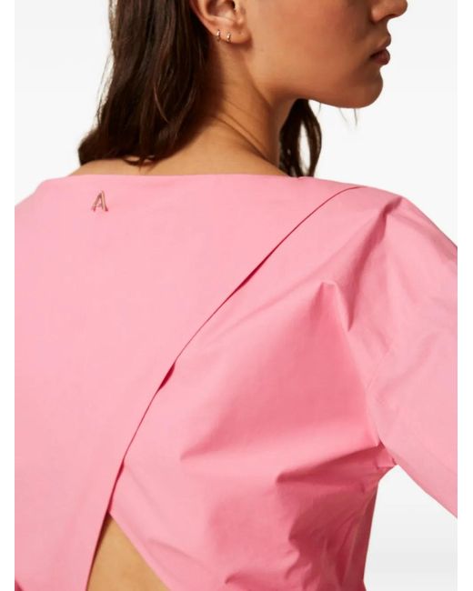 Twinset Pink Crossover Blouse