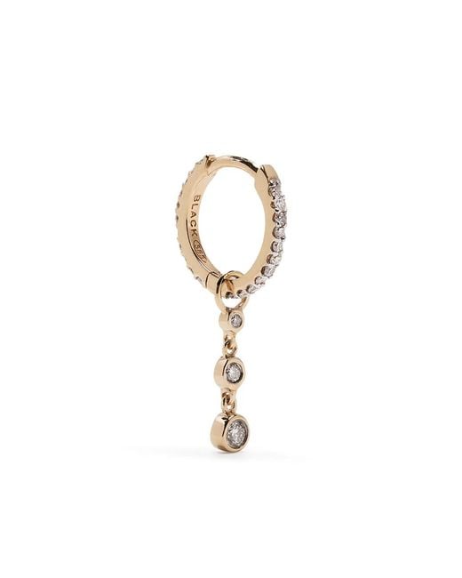 Maria Black White 14Kt Diamond Mademoiselle Huggie Earring