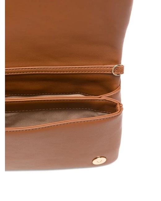 Love Moschino Brown Quilted Logo Cross Body Bag