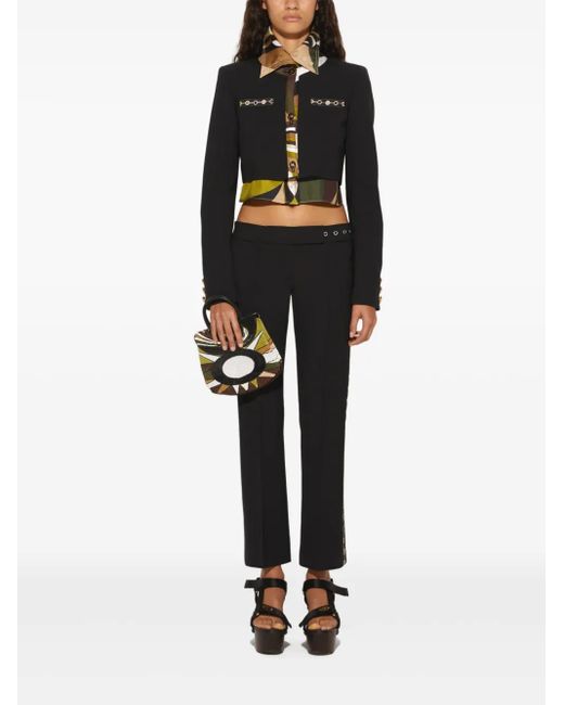 Emilio Pucci Black Vivara-Print Jacket