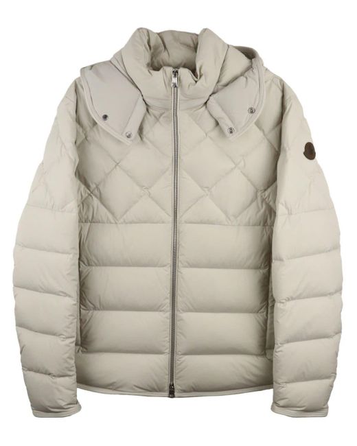 Moncler Gray Cecaud Hooded Down Jacket for men