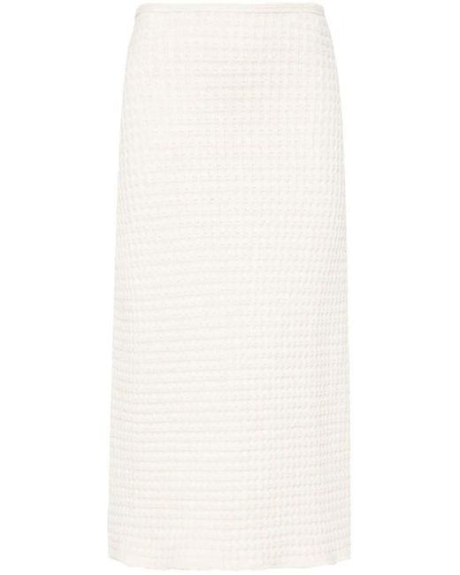 Jil Sander White Rock Mit Waffelstrick-Muster