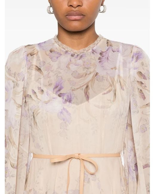 Zimmermann Natural Eden Lace Edge Midi Dress