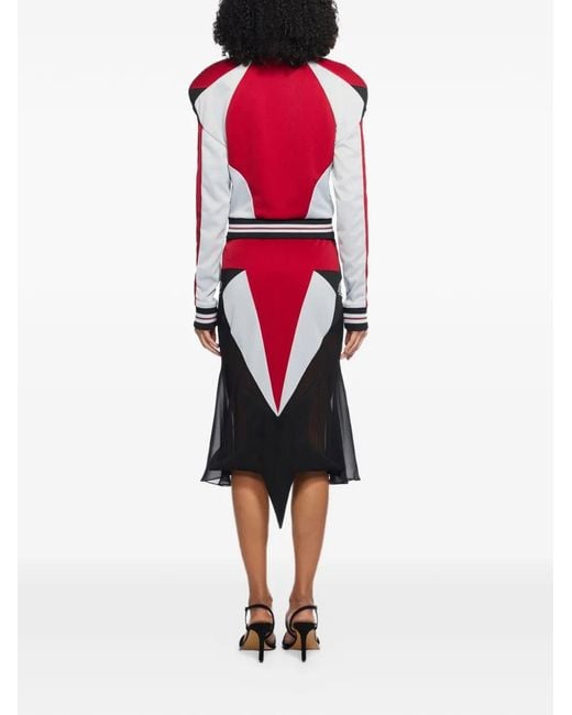 Off-White c/o Virgil Abloh Red Track Star Zip-Up Sweatshirt