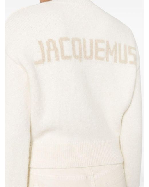 Jacquemus La Maille Trui Met Logo Intarsia in het White
