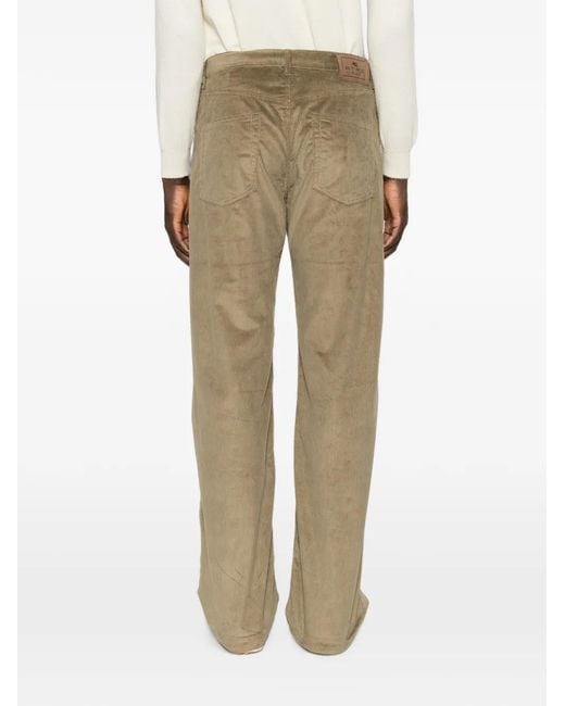 Etro Natural Corduroy Straight-Leg Trousers for men