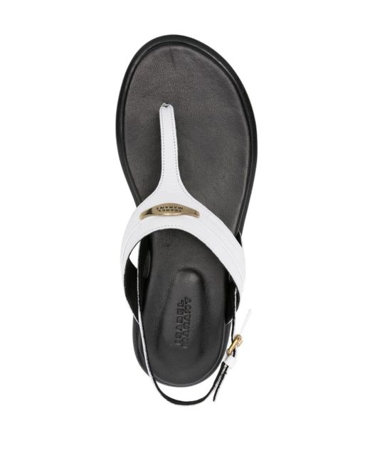 Isabel Marant White Nya Leather Sandals