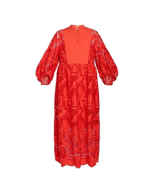Erdem Floral-Cutwork Embroidered Dress