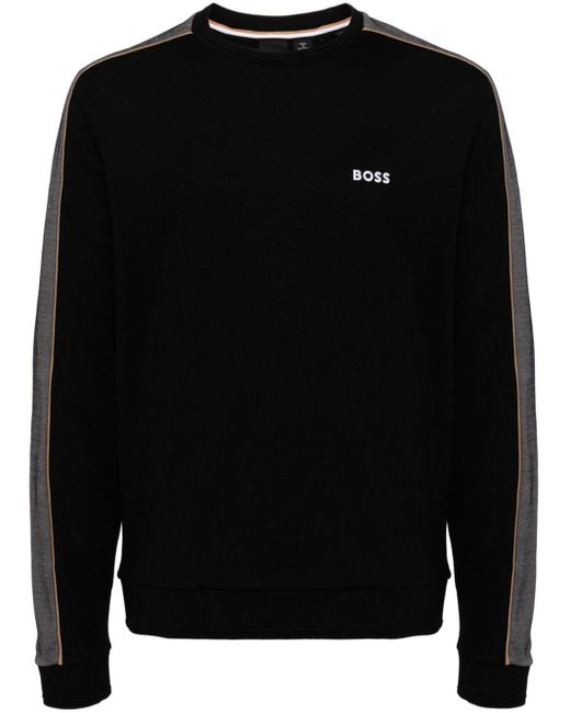 Boss Black Logo-embroidered Sweatshirt for men