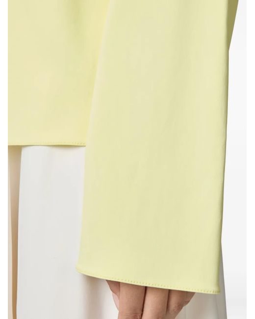 Tod's Yellow High-Neck Long-Sleeve Top