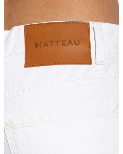 Matteau White Jean À Coupe Ample