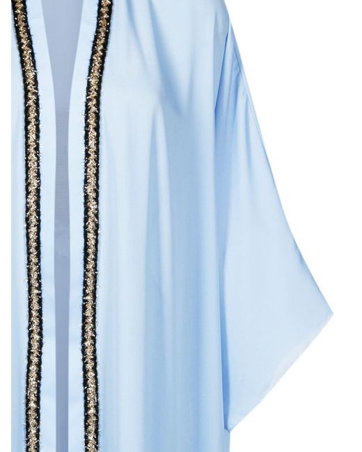Olympiah Blue Kimono mit Tiger-Patch