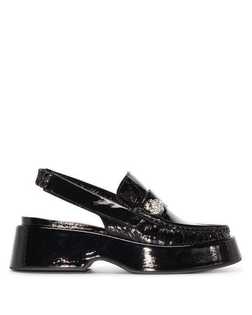 ganni slingback loafer