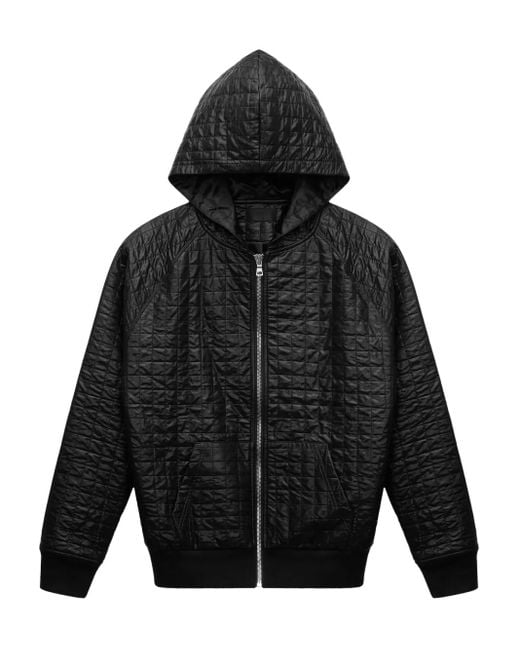 メンズ RTA Simon Quilted Hooded Jacket Black