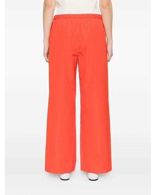 Aspesi Red Elasticated-Waistband Trousers