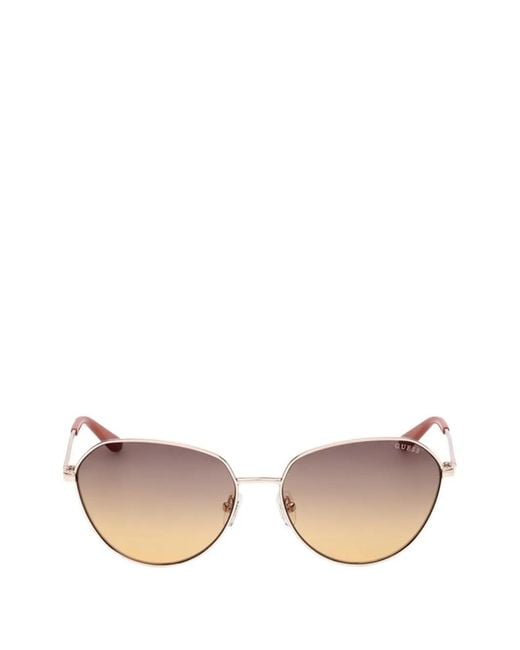 Guess Pink Round-Frame Sunglasses