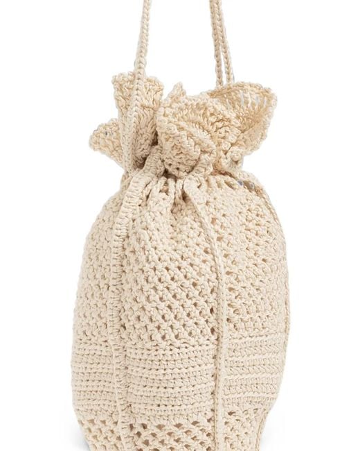 Ulla Johnson White Mermaid Crochet Shoulder Bag