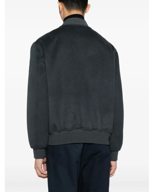 Bomber Con Effetto Spazzolato di Brioni in Gray da Uomo