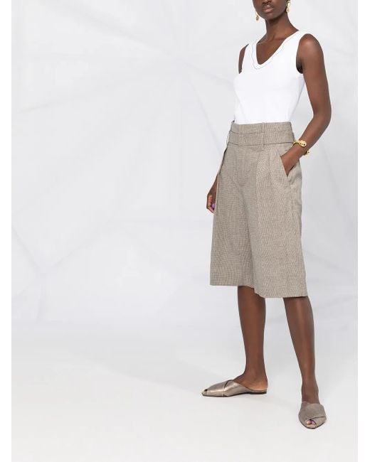 Brunello Cucinelli White Crystal-Detail Vest Top