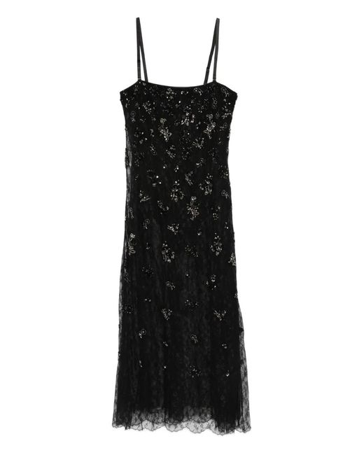 Jonathan Simkhai Black Carmela Sequin Embellished Midi Dress