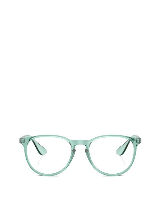 Ray-Ban Green Round-Frame Sunglasses