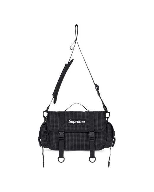 Supreme Mini Grid Duffle Bag in Black for Men | Lyst