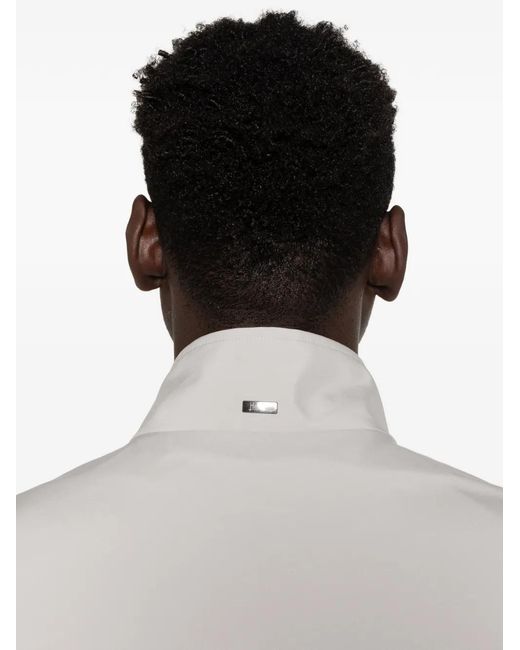 Herno White High-Neck Chest-Pocket Jacket for men