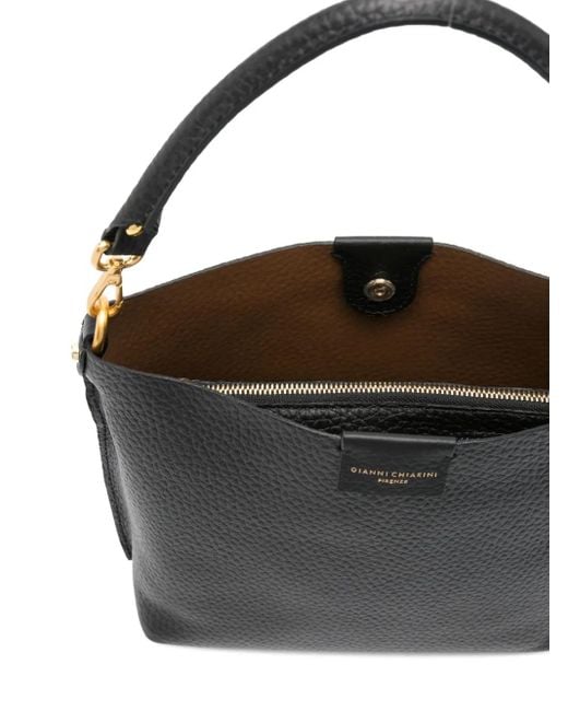 Gianni Chiarini Black Aretha Leather Top-Handle Shoulder Bag