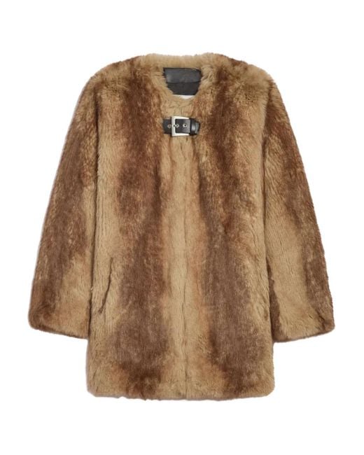 Apparis Brown Petra Single-Breasted Coat