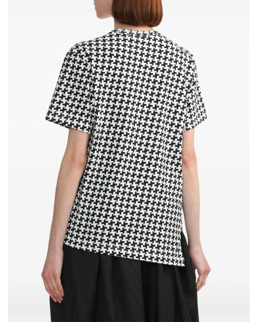 Comme des Garçons Black Asymmetric Houndstooth T-Shirt