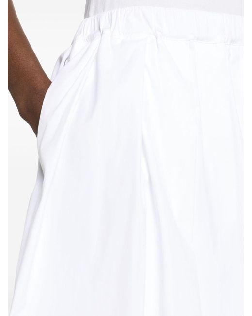 Fabiana Filippi White High-wiast Pleated Midi Skirt