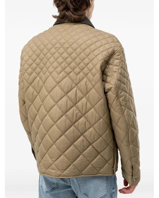Boss Green Quilted-Finish Logo-Patch Jacket for men